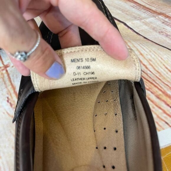 Sperry Topsiders Men's Brown Leather Slip On Loafers Sz 10.5 - Picture 8 of 8